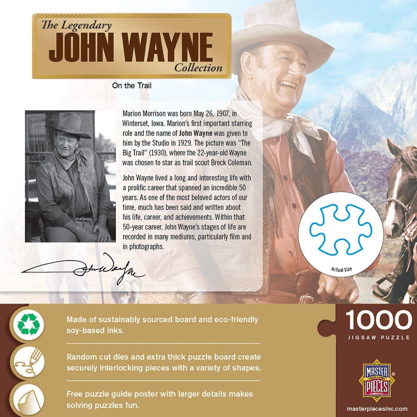 John Wayne 'On the Trail' Puzzle - 1000 Piece - American Farm Company
