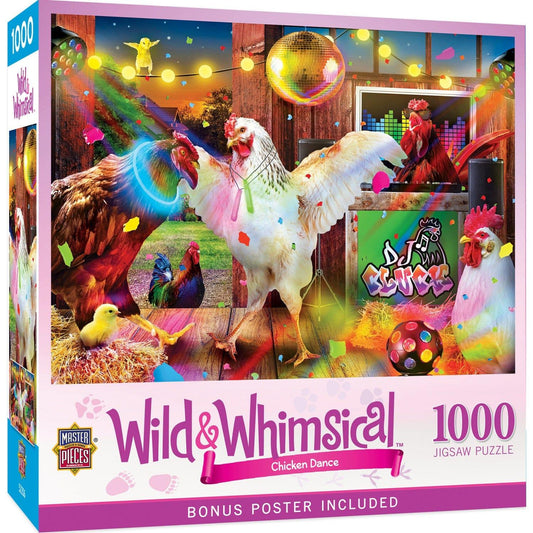 Wild & Whimsical Chicken Dance Puzzle - 1000 Piece - American Farm Company