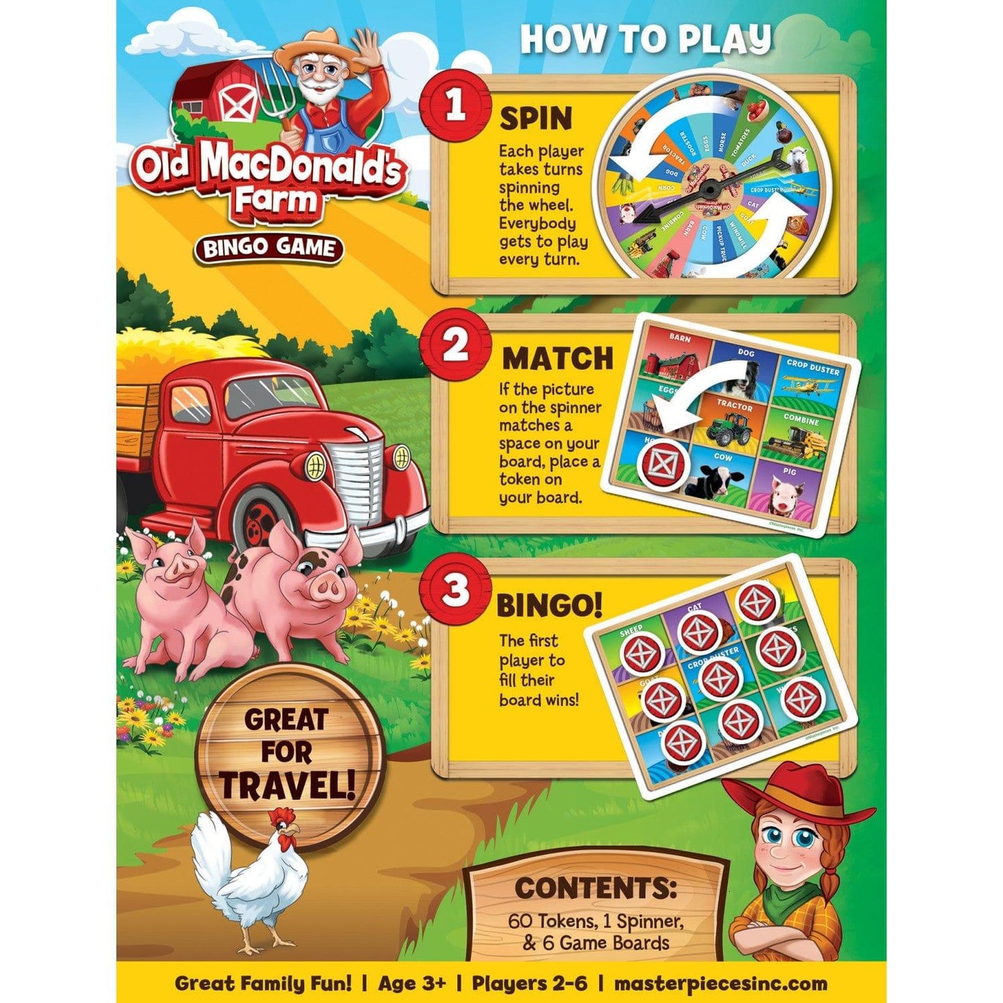 Old MacDonald's Farm Bingo Game - American Farm Company