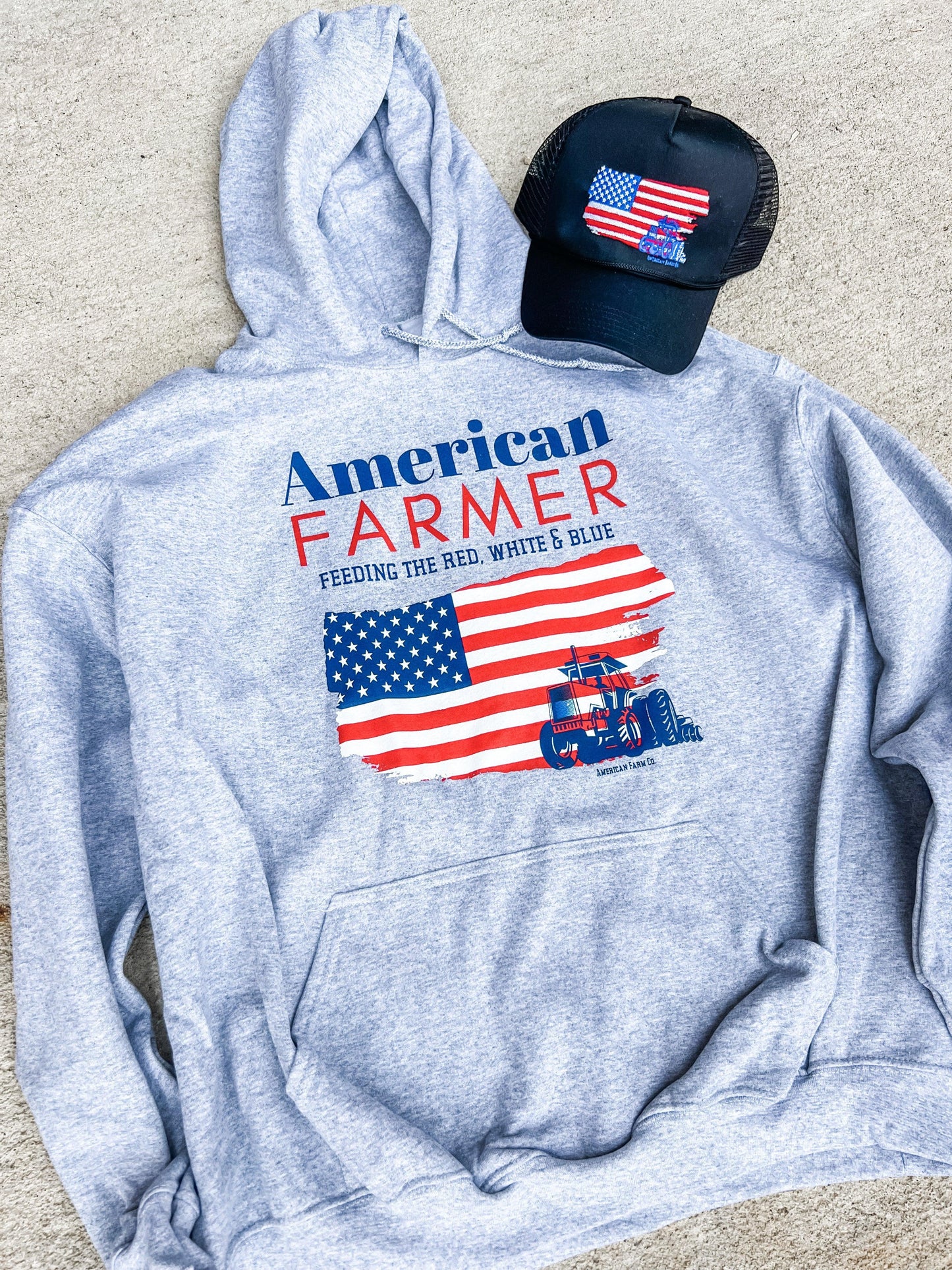 American Farmer Grey Hoodie - American Farm Company