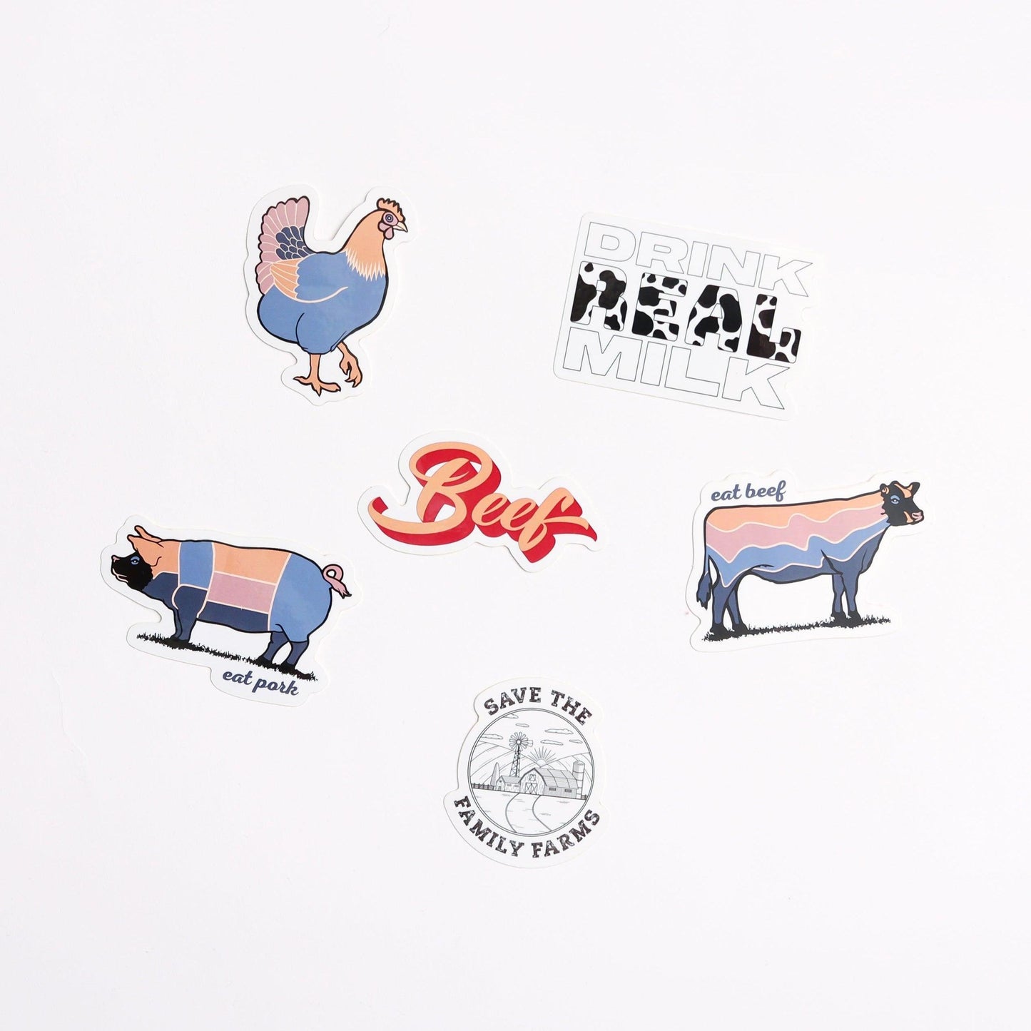 Retro 'Eat Pork' Sticker Decal - American Farm Company