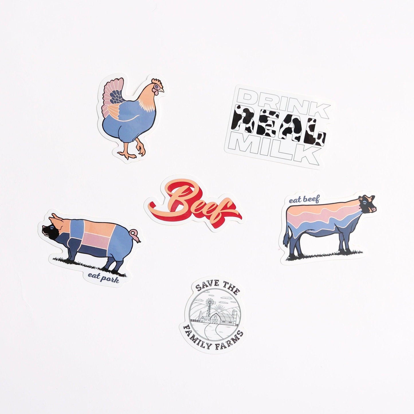 Retro 'Eat Beef' Sticker - American Farm Company