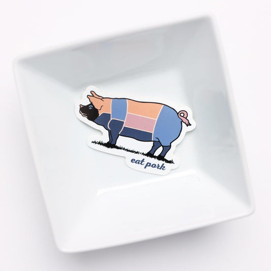 Retro 'Eat Pork' Sticker Decal - American Farm Company