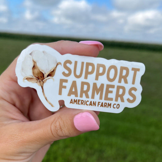 'Support Farmers' Cotton Sticker - American Farm Company