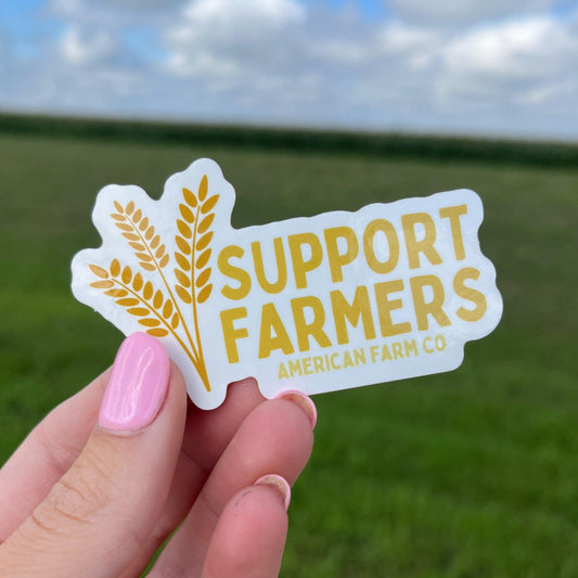 'Support Farmers' Wheat Sticker - American Farm Company