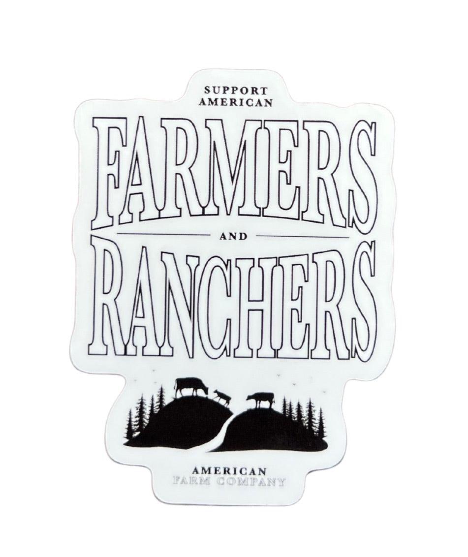 'Support American Farmers & Ranchers' Landscape Sticker - American Farm Company