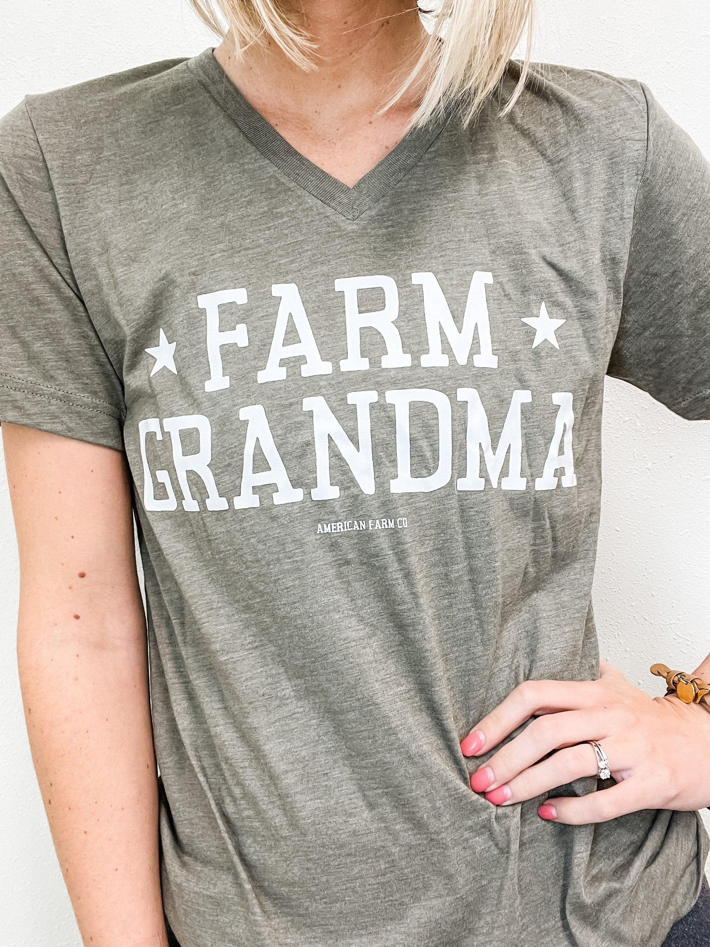 'Farm Grandma' V-Neck Tee - American Farm Company
