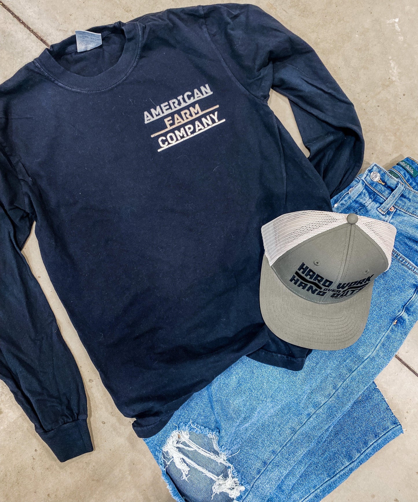 Here's to the Farmers Black Long Sleeve - American Farm Company