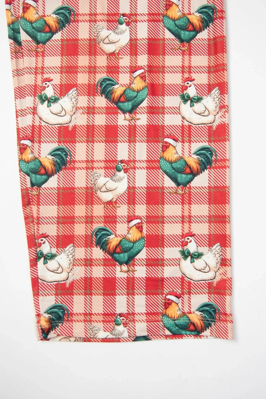 chicken pjs closeup picture
