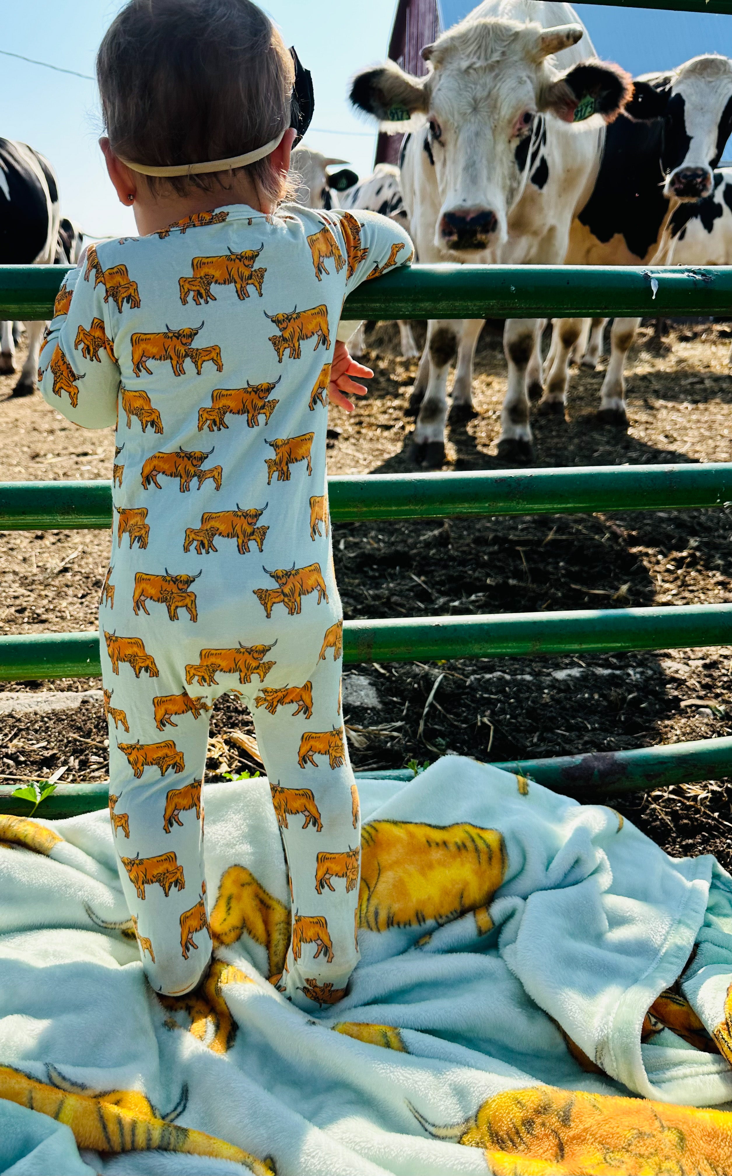 Highland Cattle Baby Pajamas