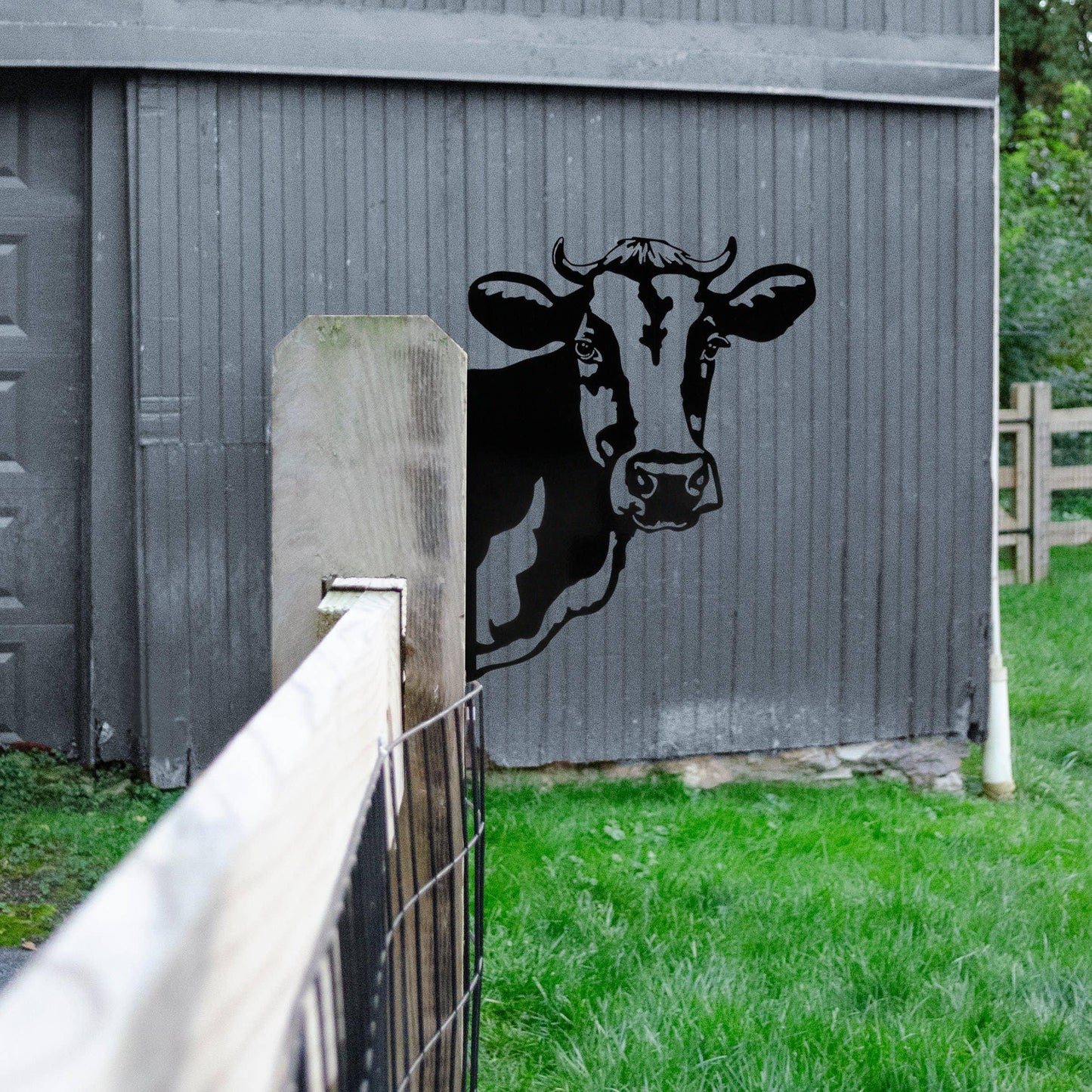 Metal Cow Outdoor Decor