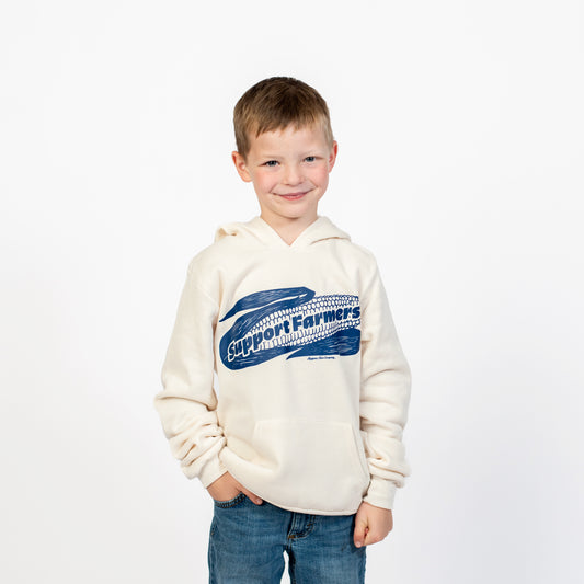 Retro Corn 'Support Farmers' Youth Hoodie - American Farm Company