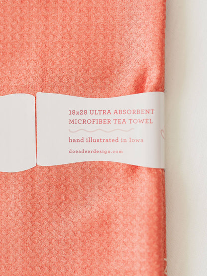 'Autumn Exists' Waffle Towel