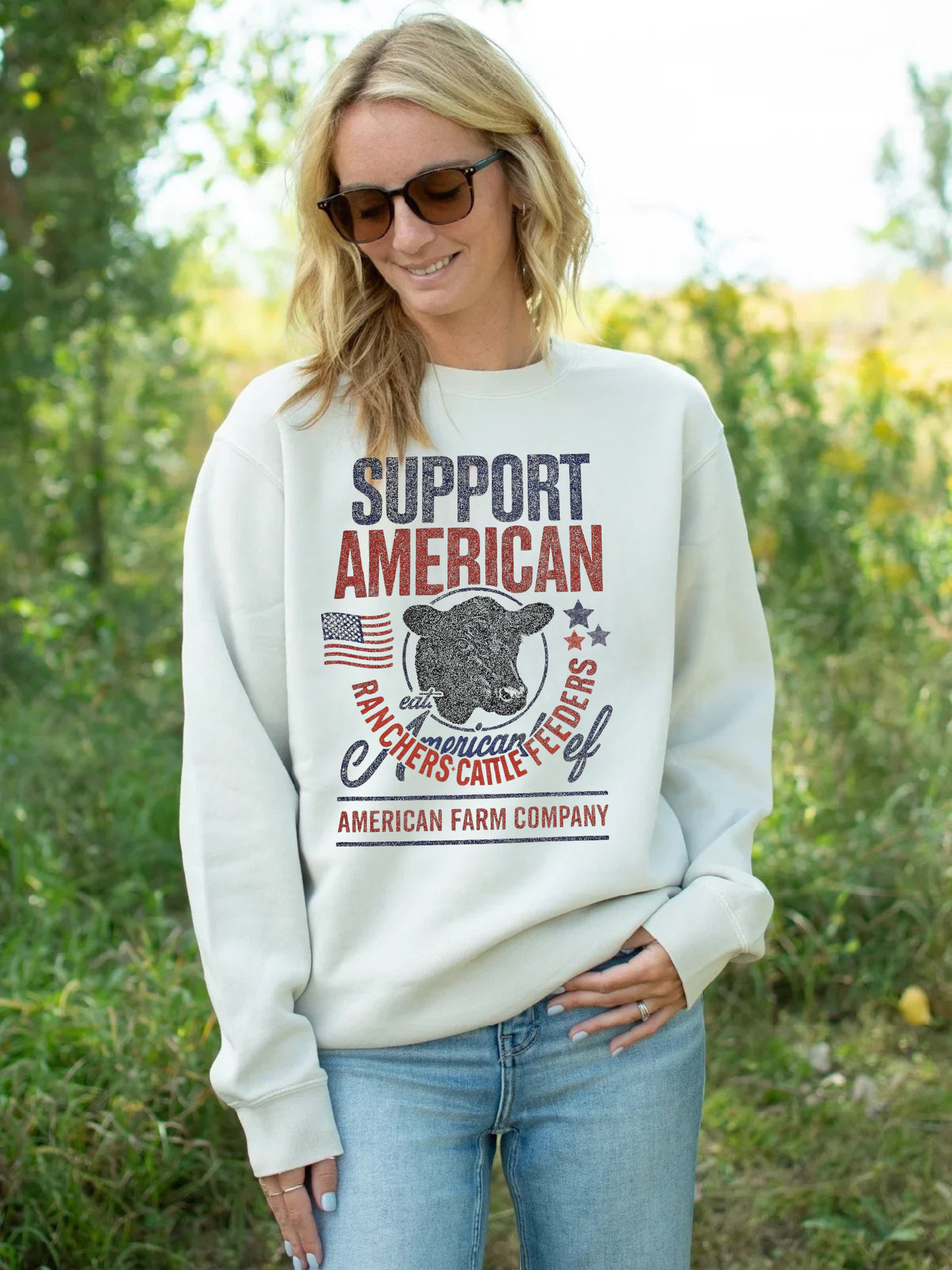 ’Support American Ranchers + Cattle Feeders' Crewneck *Preorder*