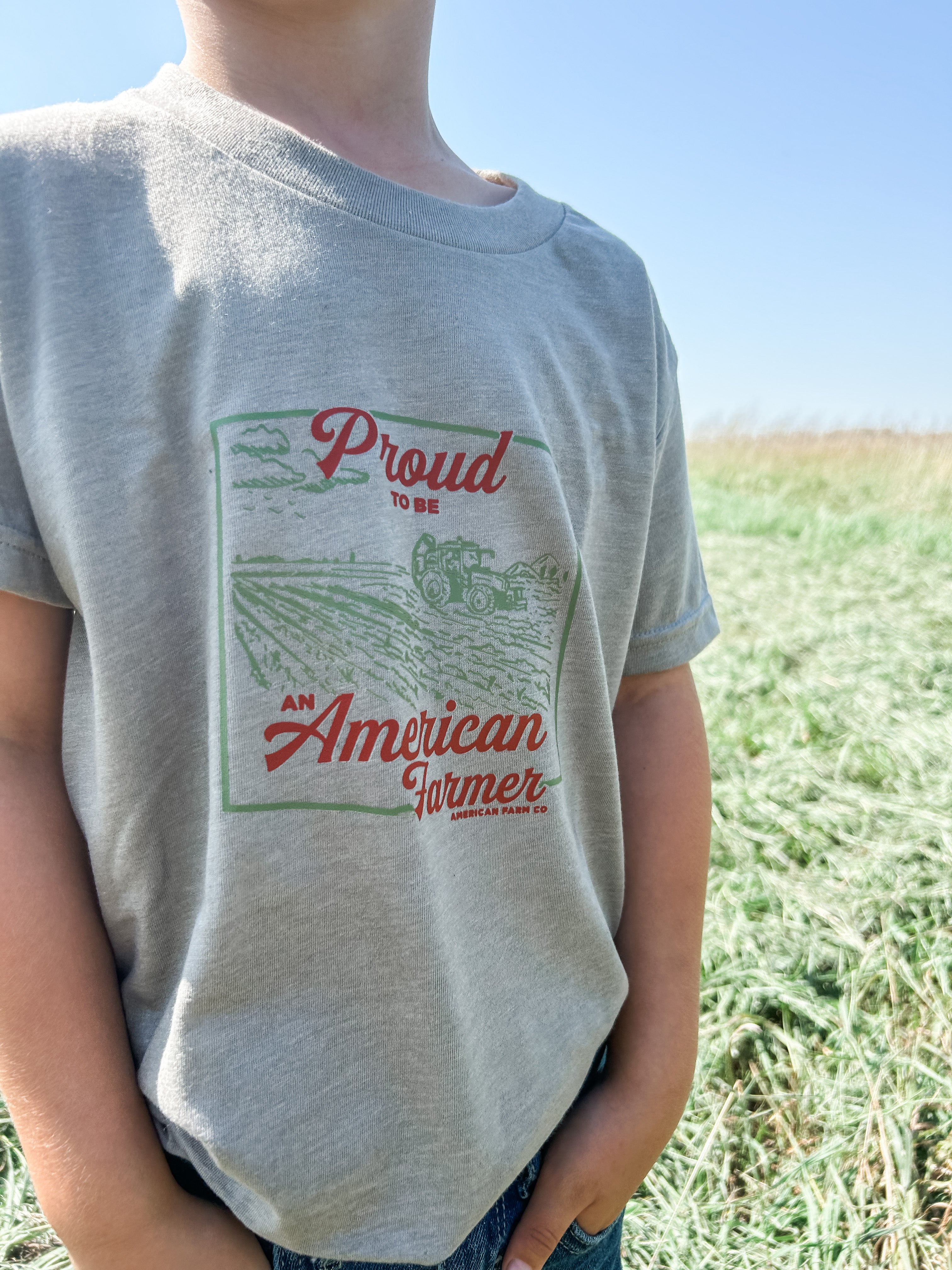 'Proud American Farmer’ -Toddler/Youth Tees