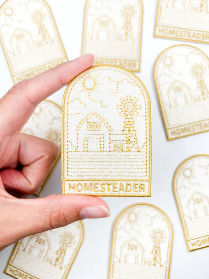 'Homesteader' Embroidered Iron-On Patch