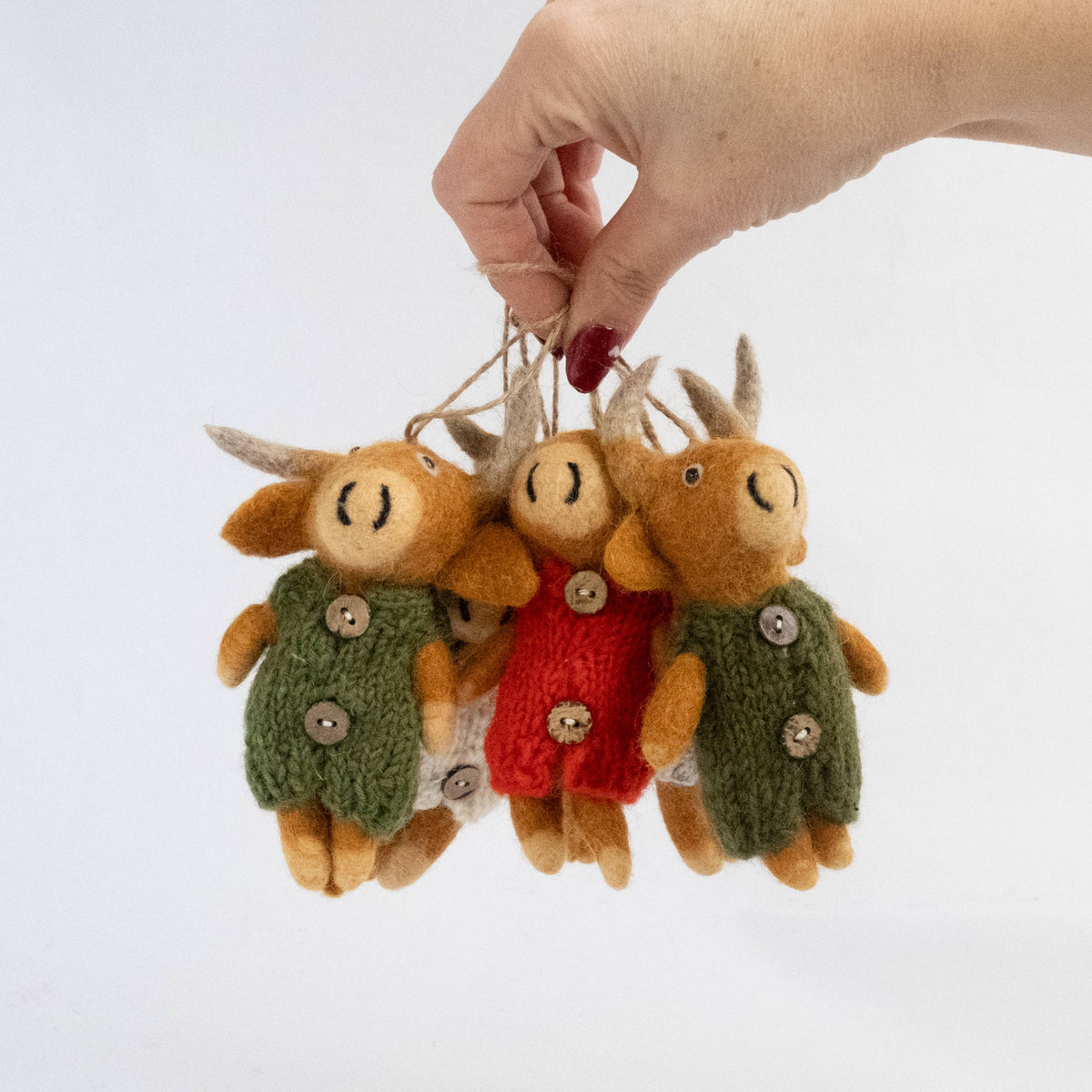 Highland Cow in Knit Sweater Ornament