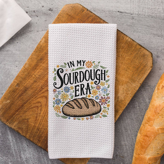 'In My Sourdough Era' Waffle Kitchen Towel