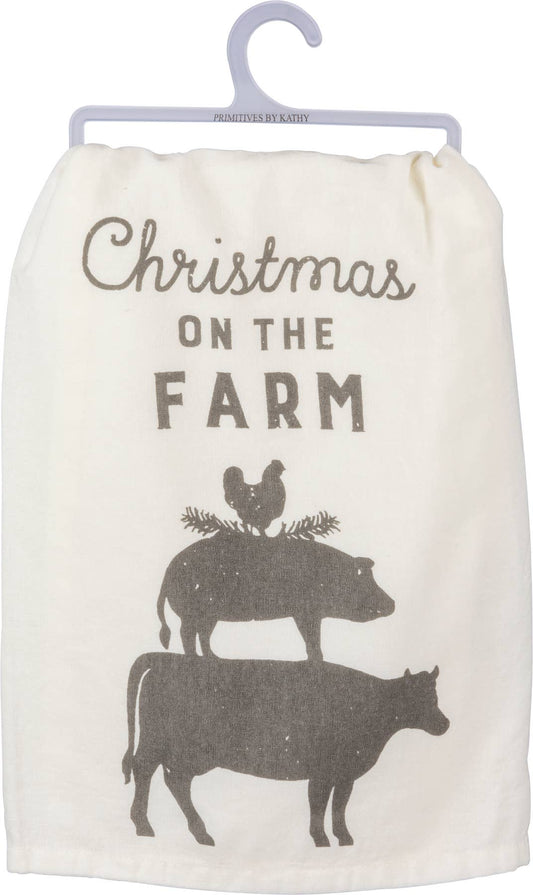 'Christmas On The Farm' Kitchen Towel