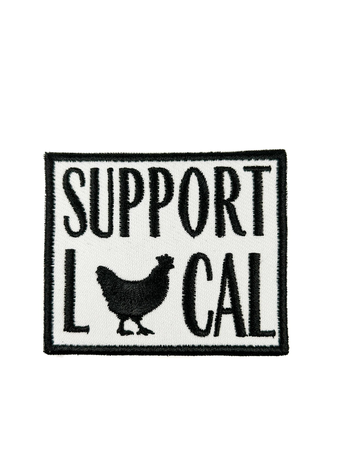 'Support Local' Embroidered Iron-On Patch