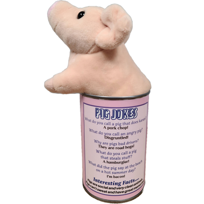 Canned Pig | Plush w/ Jokes