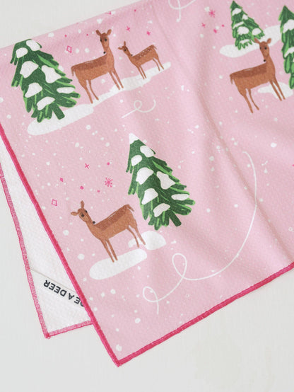 Forest Friends Holiday Waffle Towel
