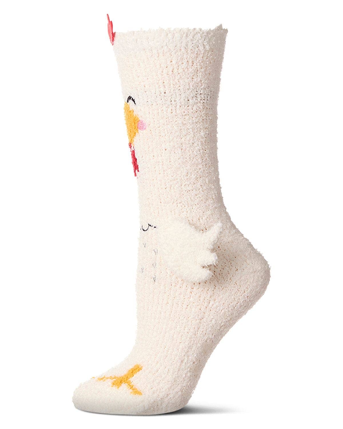 Chicken Embellished Plush Socks