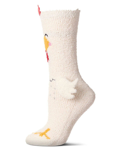 Chicken Embellished Plush Socks