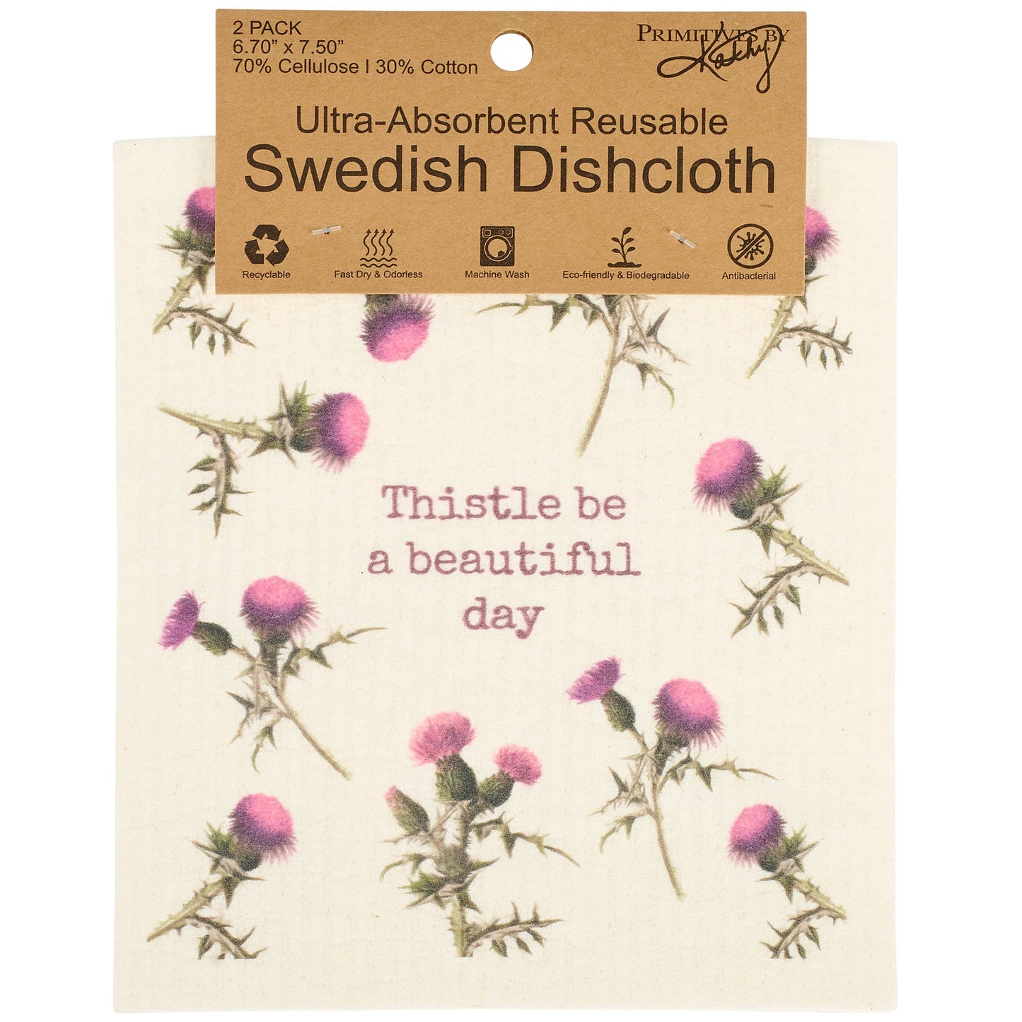 Thistle Be Beautiful' Swedish Dishcloth Set