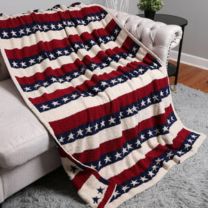 USA Stars & Stripes Throw Blanket - American Farm Company