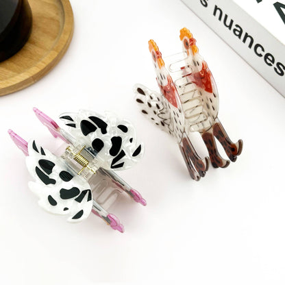 Chicken Denim Hair Clip