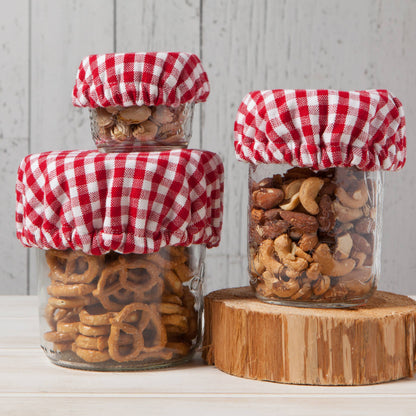 Gingham Mini Bowl Cover - Set of 3