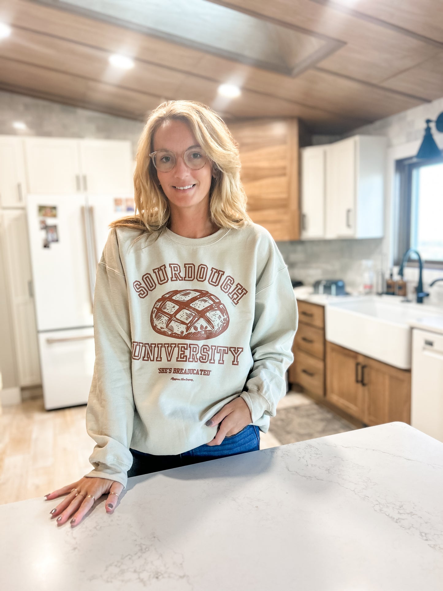 Sourdough University Tan Crewneck