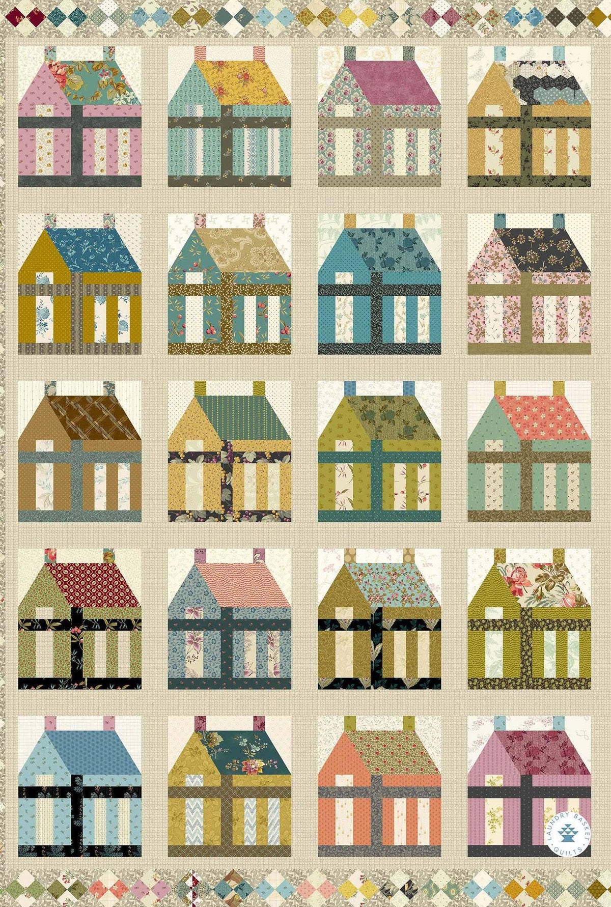 Patchwork House Kitchen Towel