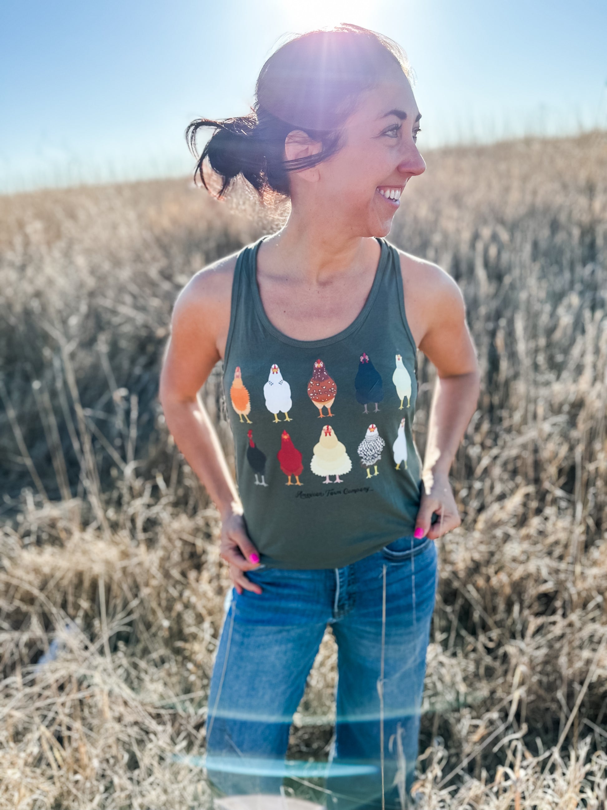 AFC Chickens Racer Back Tank Top - American Farm Company