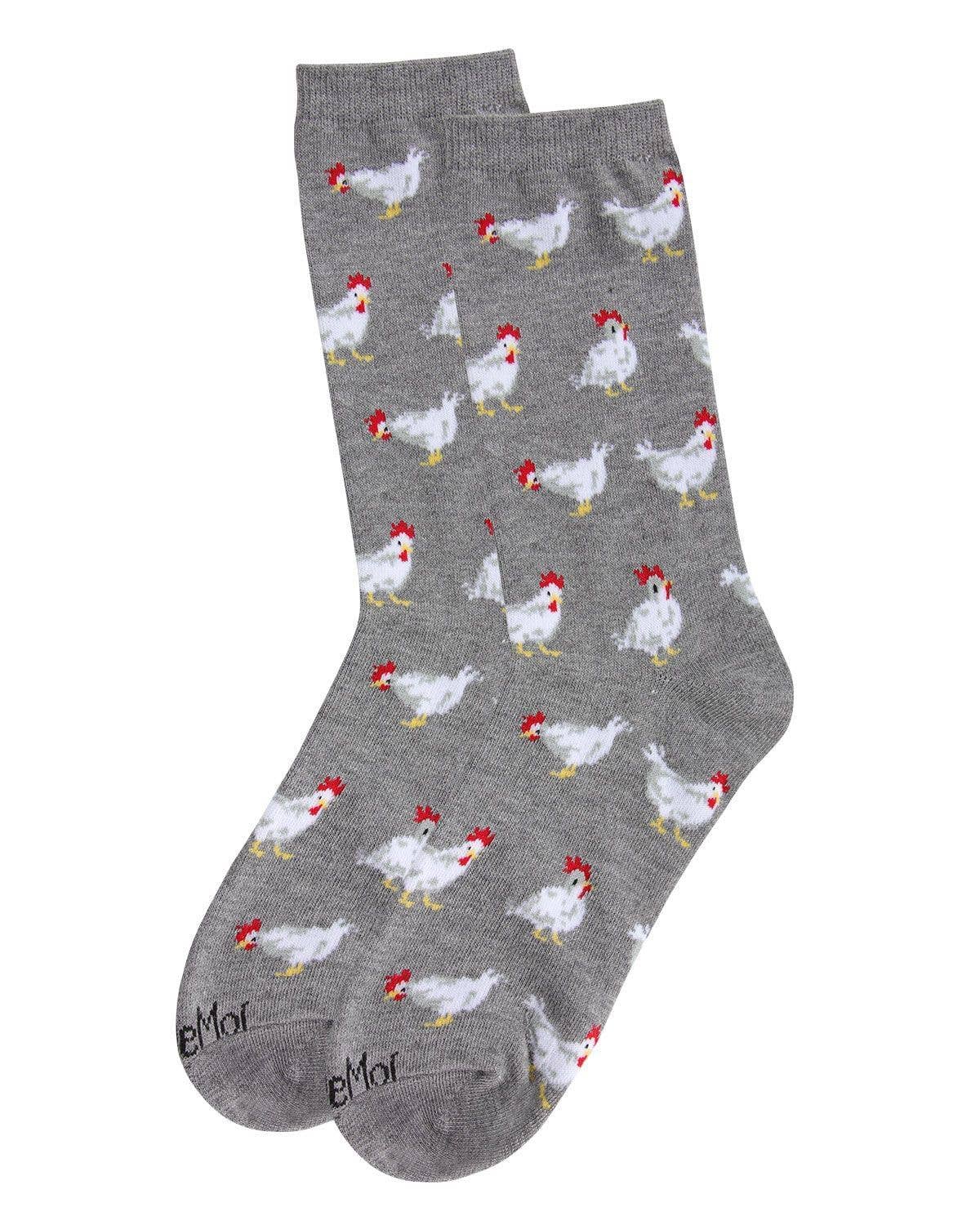 Chickens Bamboo Blend Crew Socks