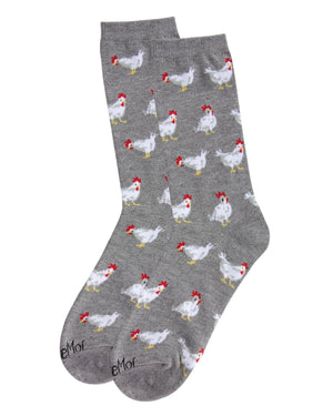 Chickens Bamboo Blend Crew Socks - American Farm Company