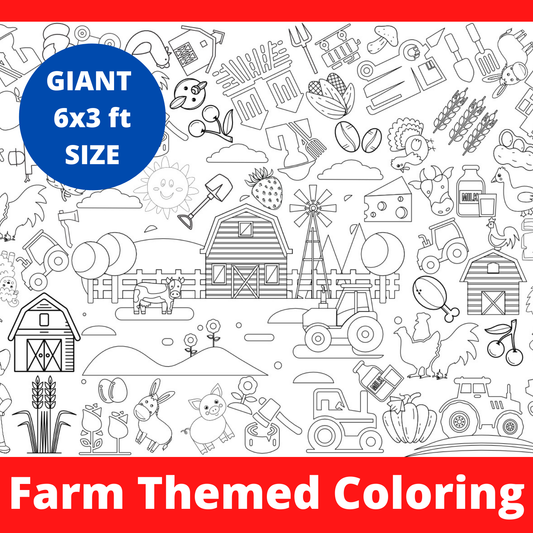 Farm Themed Coloring Tablecloth - American Farm Company