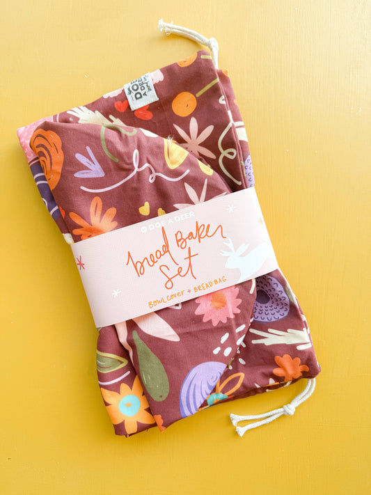 Fall Floral Bread Bag & Bowl Cover