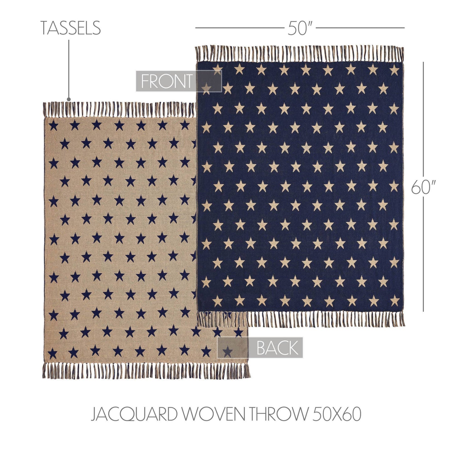 My Country Jacquard Stars Woven Throw