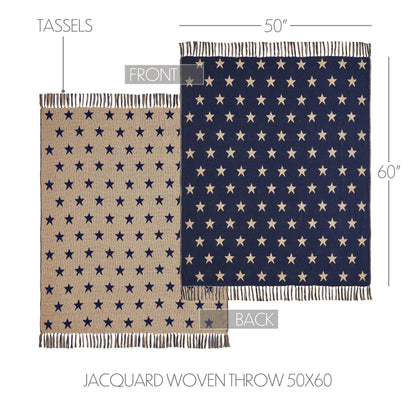 My Country Jacquard Stars Woven Throw