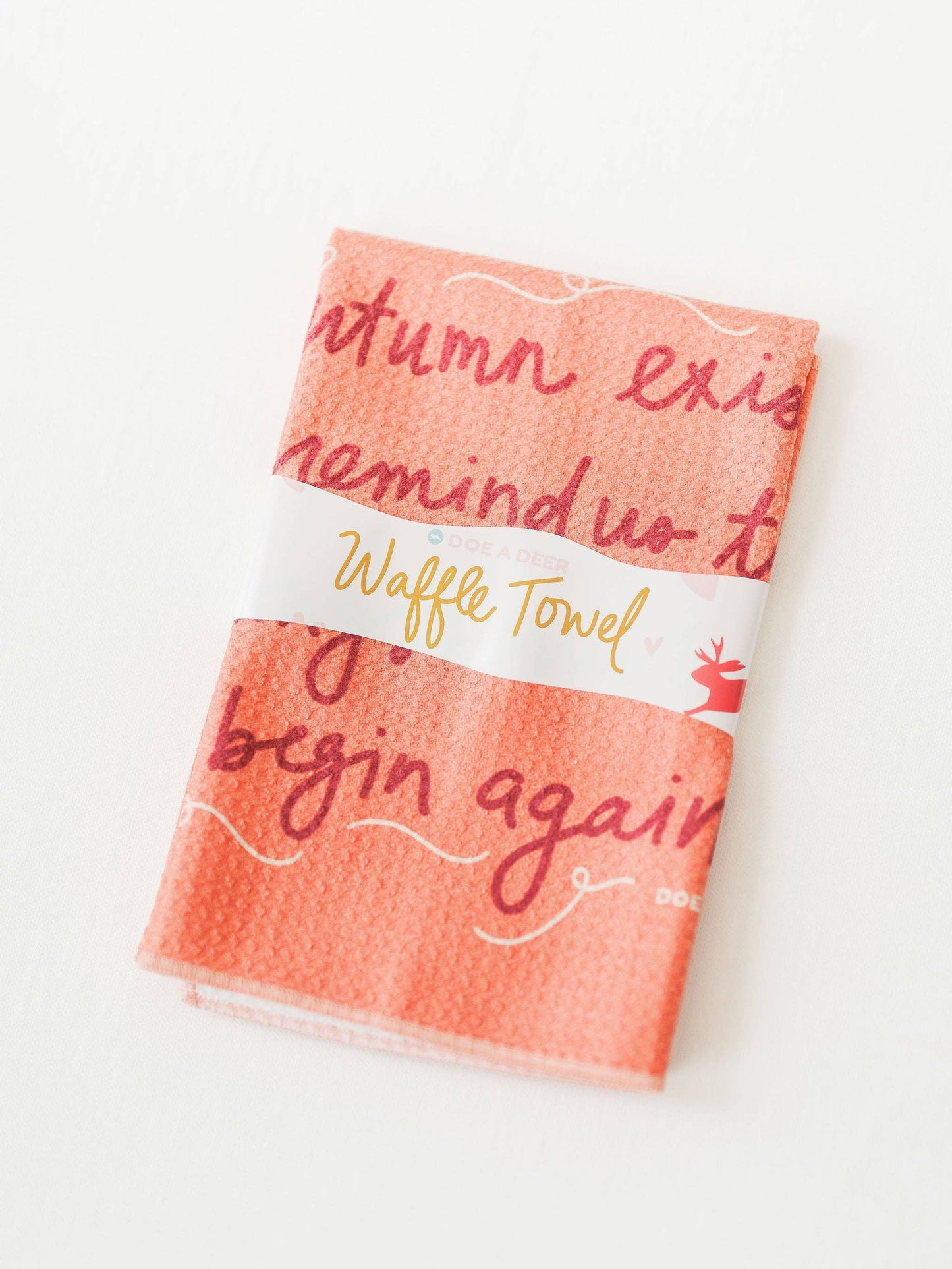 'Autumn Exists' Waffle Towel