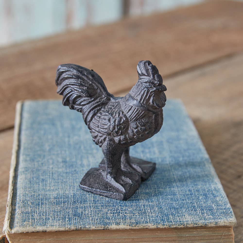 Cast Iron Rooster Figurine