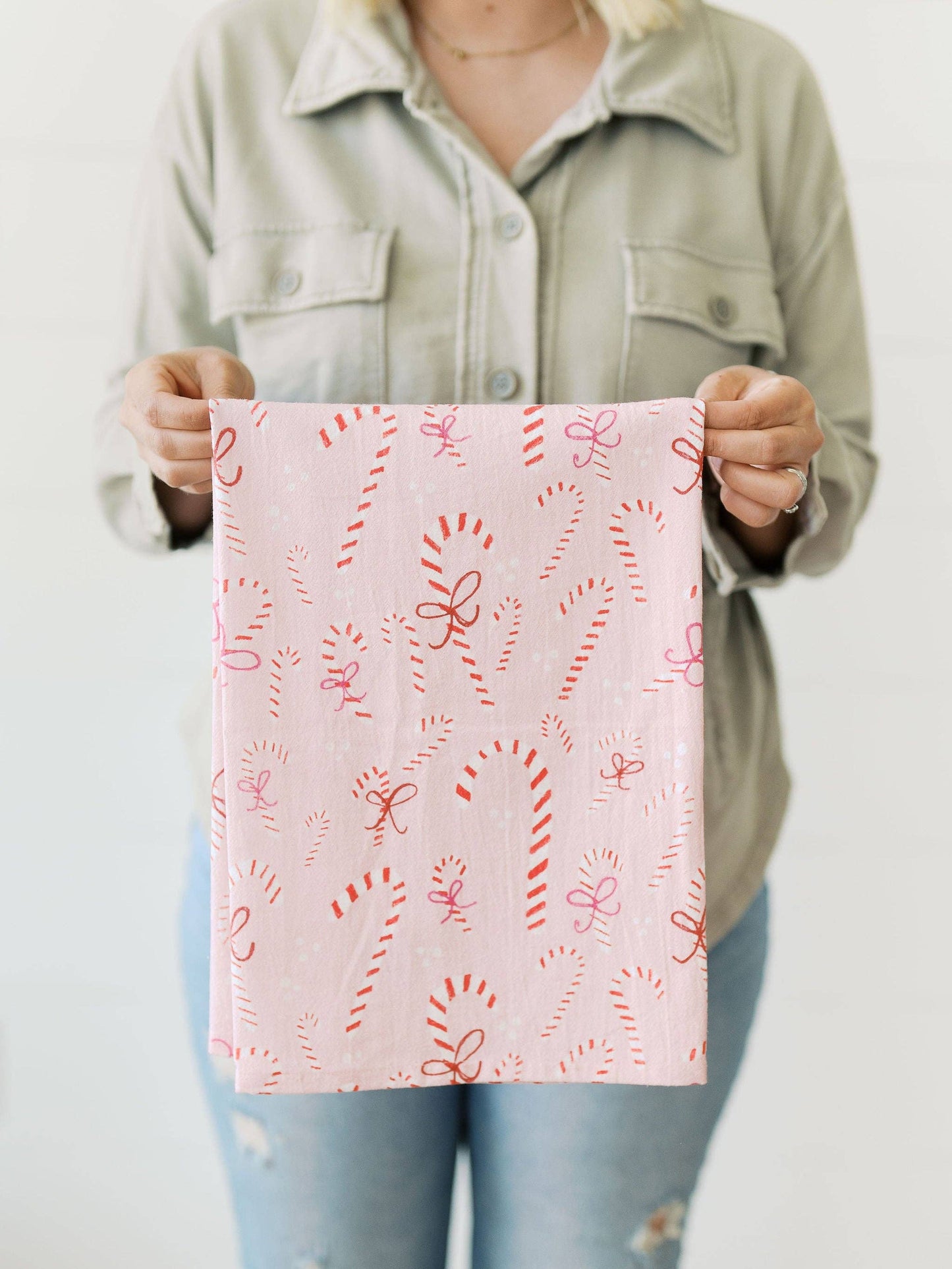 Candy Cane Holiday Flour Sack Towel