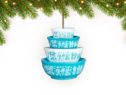 Mini Pyrex-Inspired Bowl Ornament