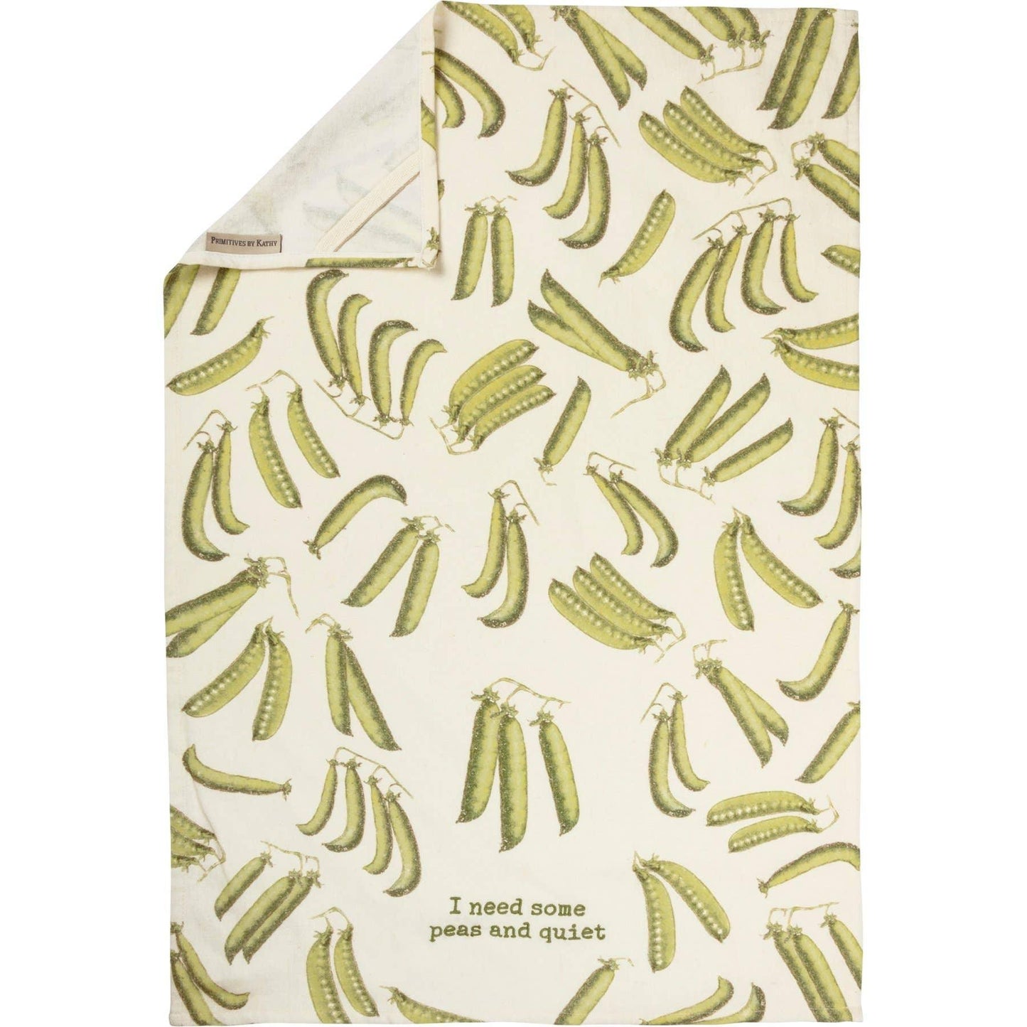 'I Need Some Peas And Quiet' Kitchen Towel