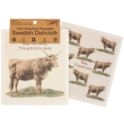 Moove Over I've Got This Mess' Swedish Cloth Set