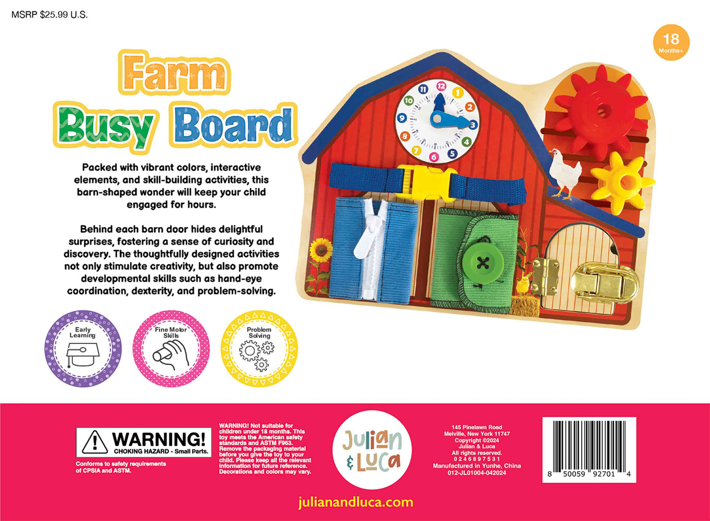 Brilliant Baby Farm Busy Board Book