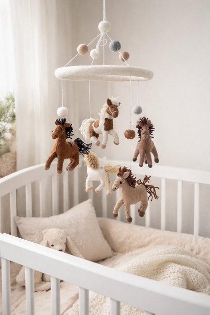 Horse Felt Baby Mobile