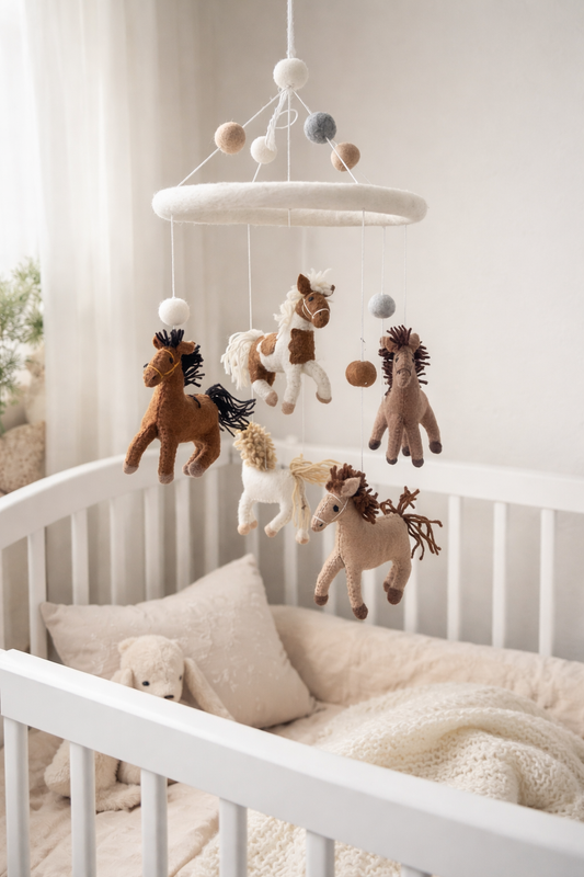 Horse Felt Baby Mobile